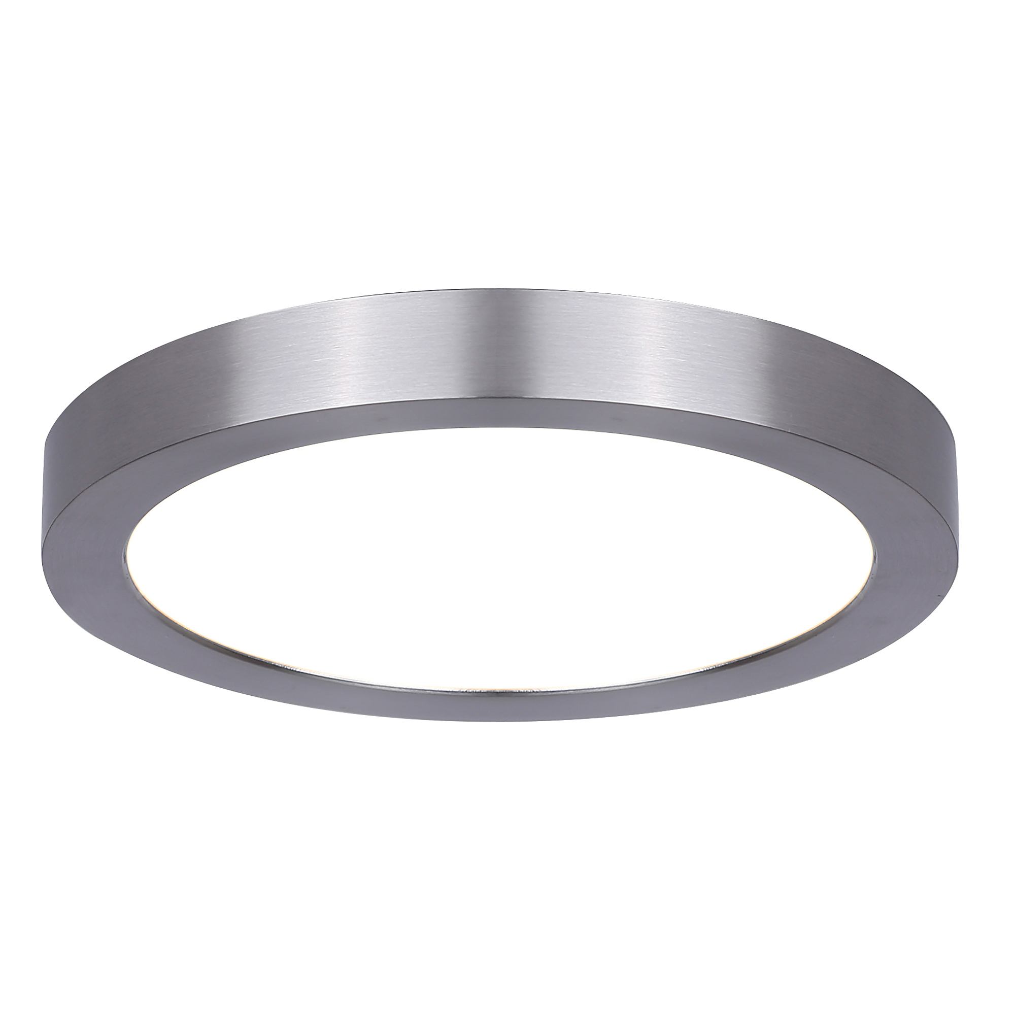 Canarm, LED Round Disk,7in. BN Color,Dimmable, Power Source Hardwired, Number of Lights 1 Primary Color Silver, Model# DL-7F-15S-BN-C